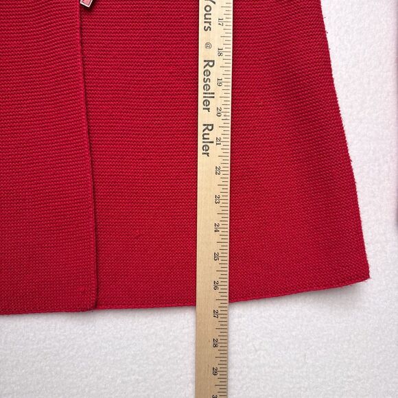 Saint James Sweater Womens Size 6 Red Buckle Wool Blend Knit Collared France - Picture 10 of 10